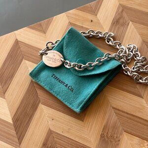 TIFFANY & CO. RETURN TO TIFFANY OVAL TAG STERLING SILVER NECKLACE